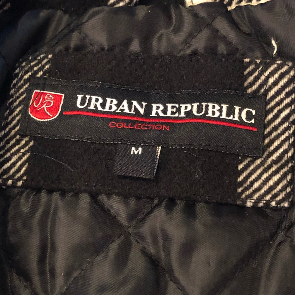 Womens Urban Republic Collection Plaid Pea Coat - Picture 9 of 16